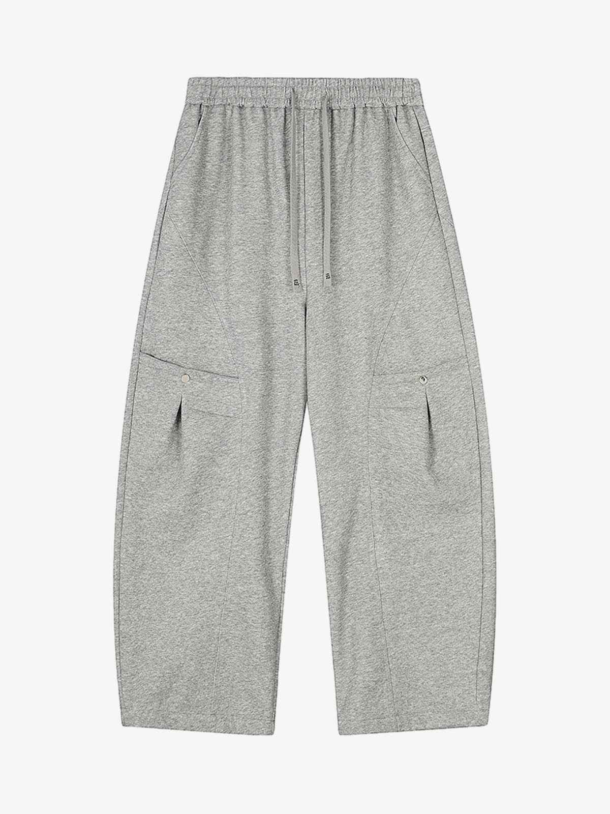 Riveted Pleated Drawstring Barrel Pants