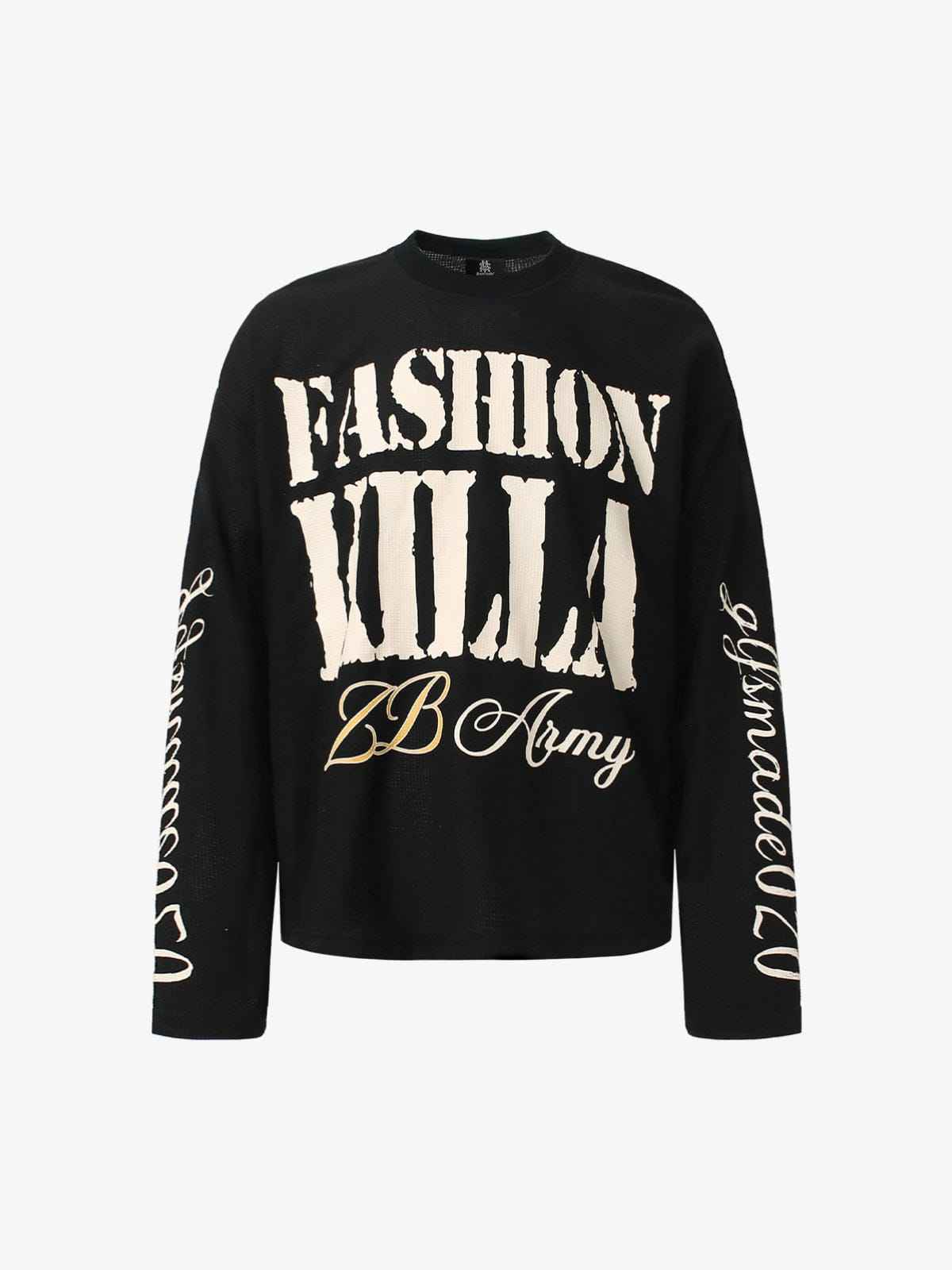 Long Sleeve Retro Letter