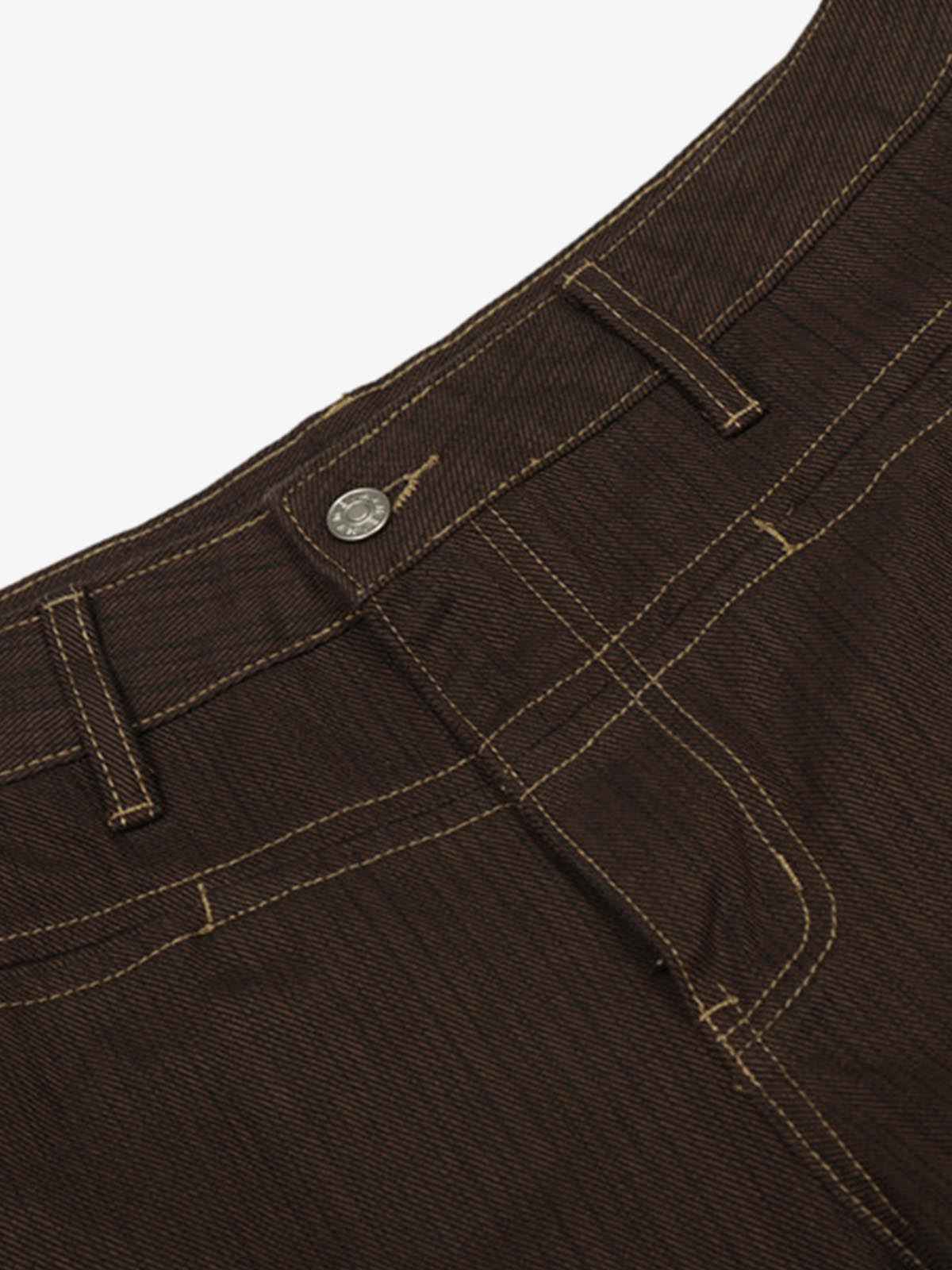 Vintage Contrast Thread Barrel Pants