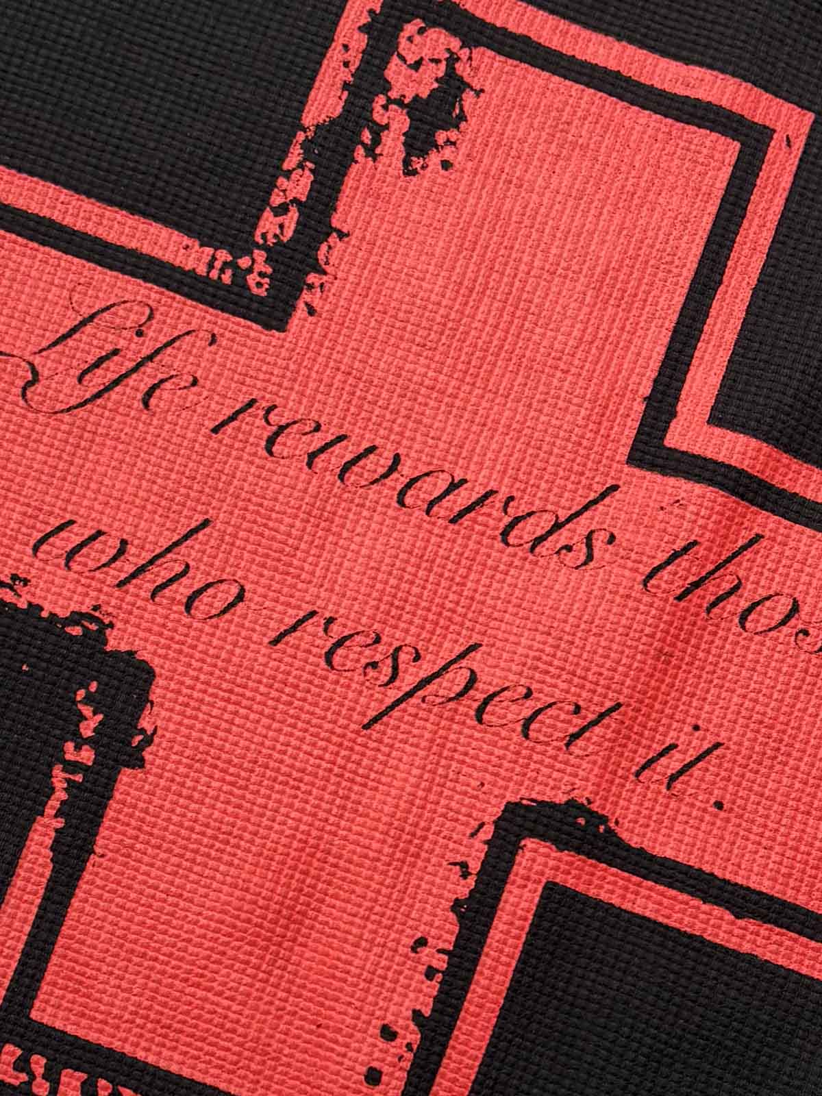 Street Cross Lettering Print Long-Sleeved T-Shirt - Luxuryurbanwear