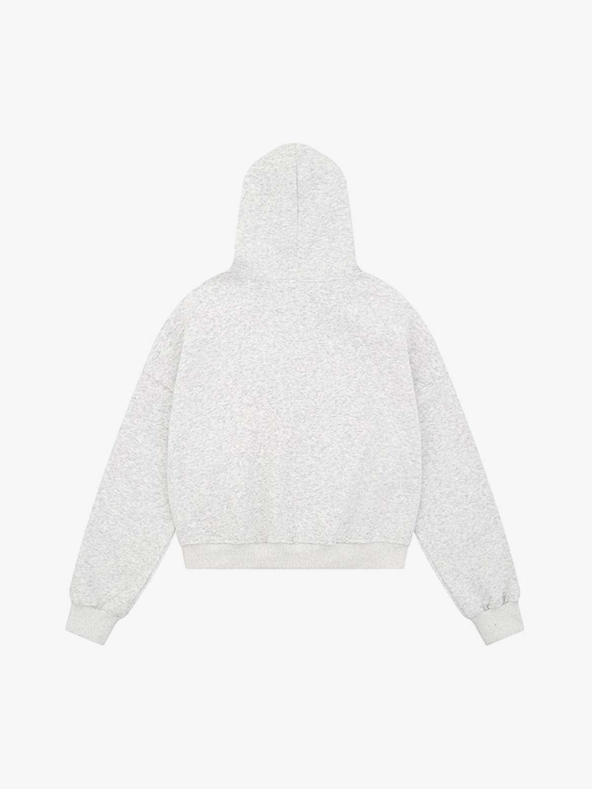 Street Hip-Hop Rhinestone Cropped Zip Up Hoodie - Luxuryurbanwear