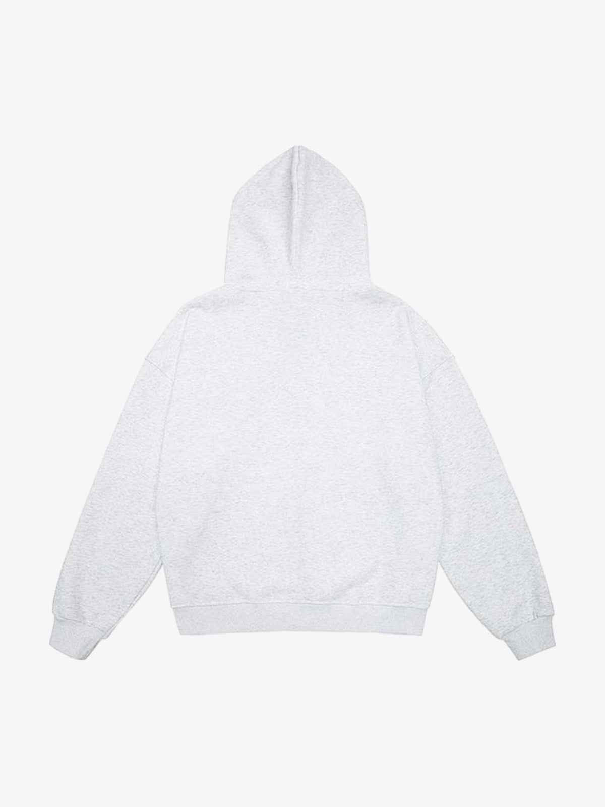 Letter Medal Embroidered Cardigan Fur Collar Zip Up Hoodie- 2502