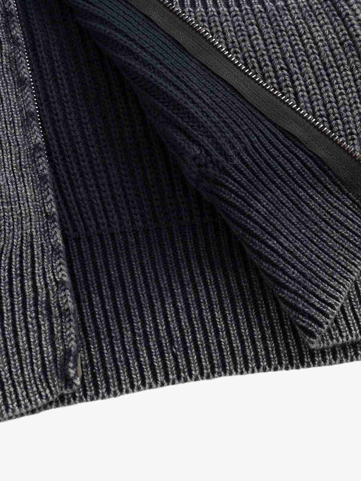 Vintage Chunky Zip Up Knit Jacket