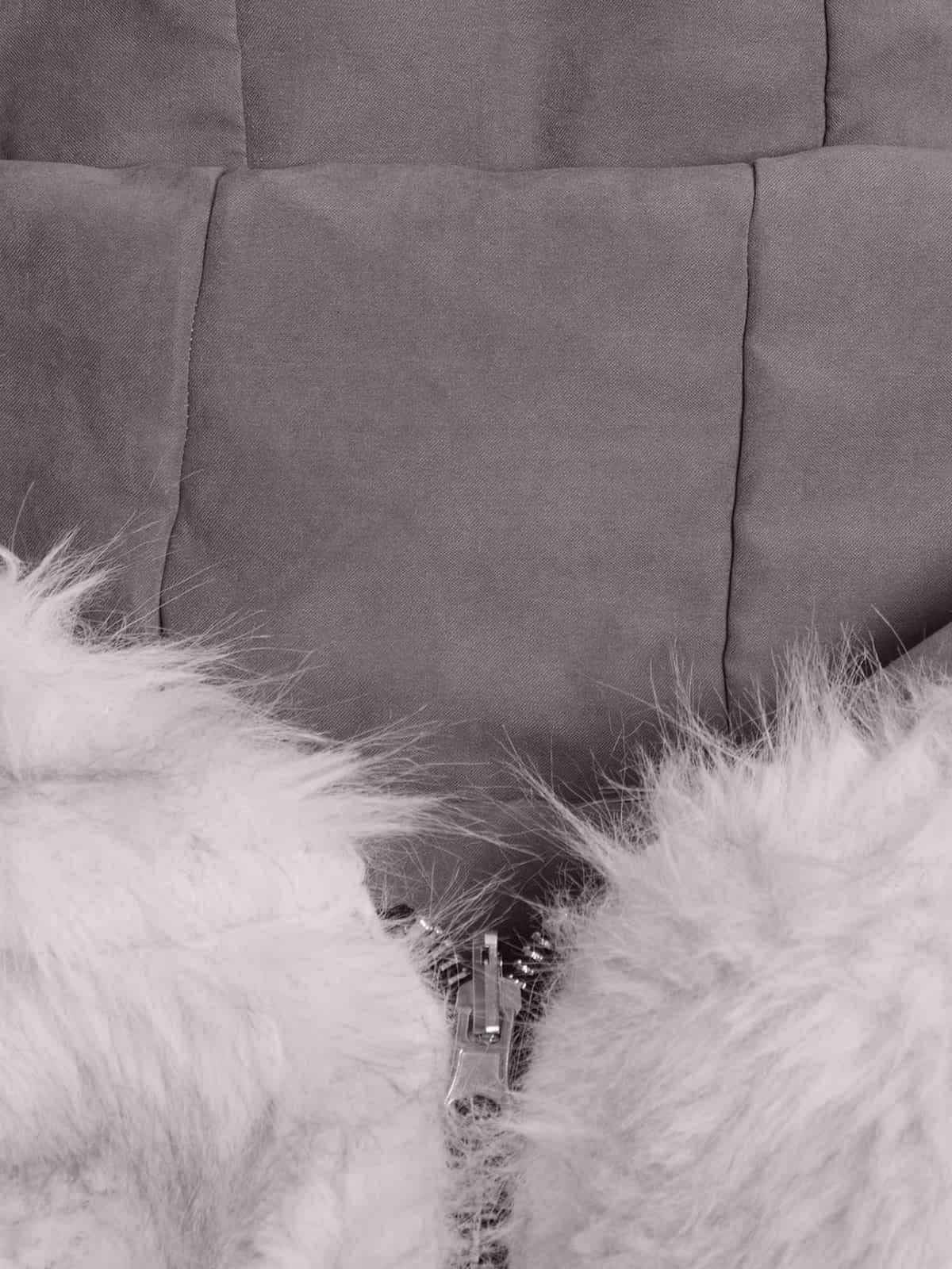 Oversized Reversible Fur Hooded Jacket - 2544