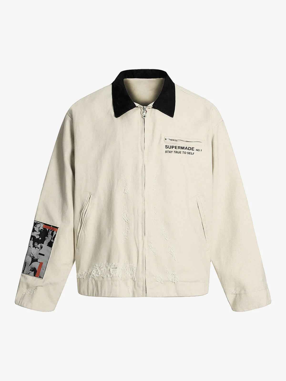 Street Washed Distressed Detroit Jacket