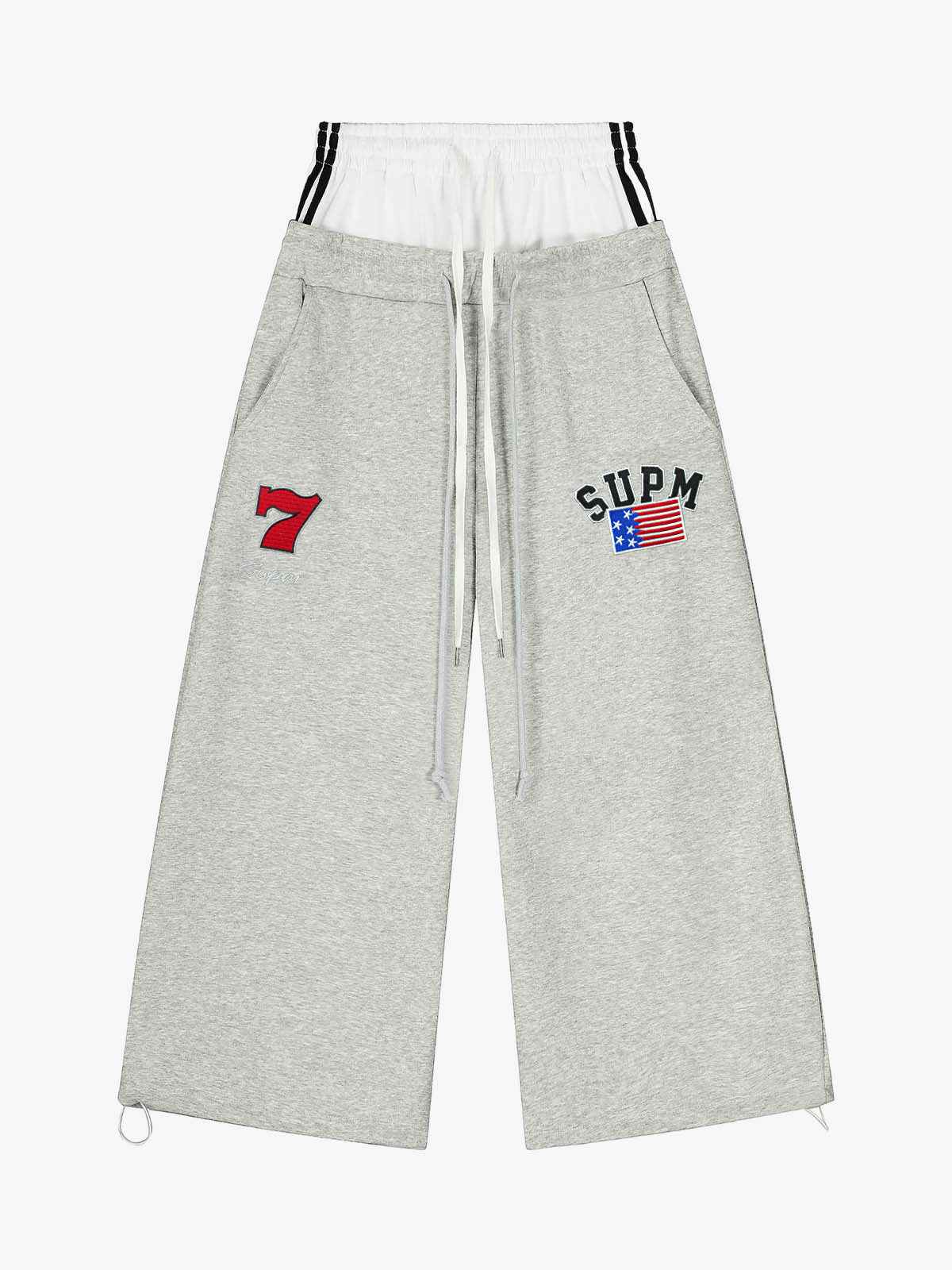 Vintage Paratrooper Layered Look Sweatpants - 2556