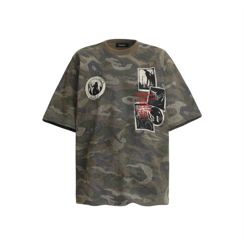 Collage Camouflage T-Shirt - Distorted Tactical Graphic Tee | LuxuryUrbanwear - Luxuryurbanwear