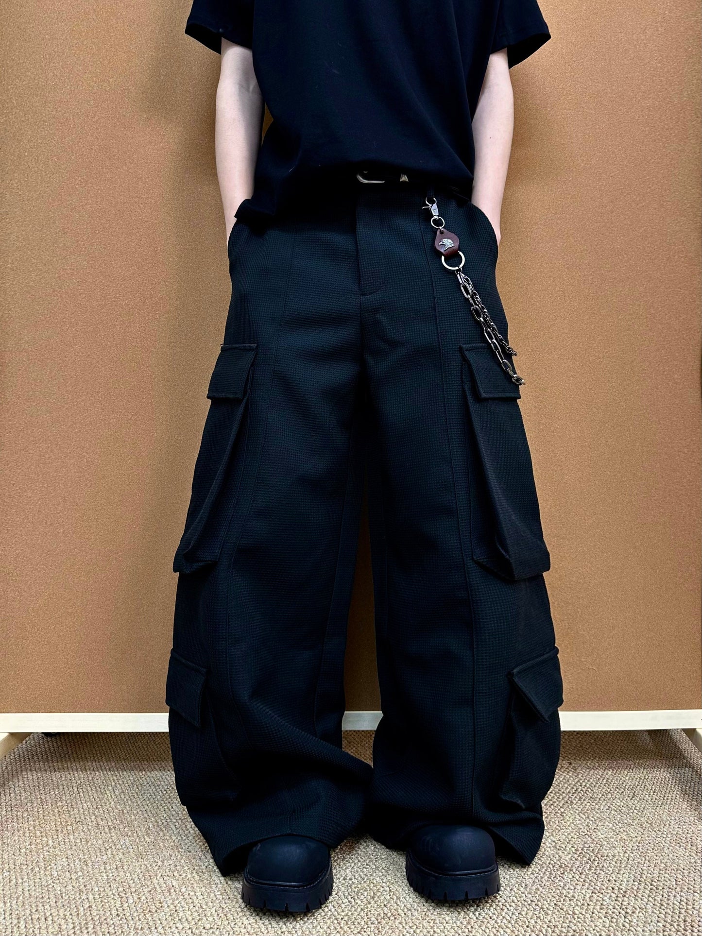Unisex Multi-Pocket Wide Cargo Pants - Luxuryurbanwear