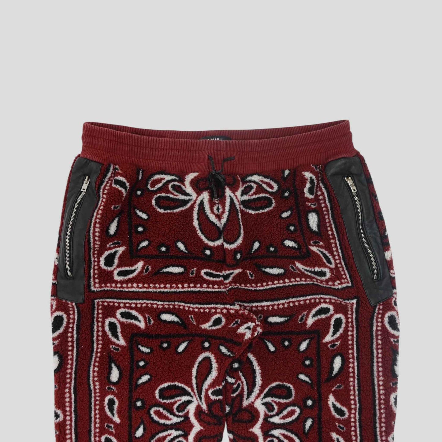 Amiri Bandana Fleece Pants in Red