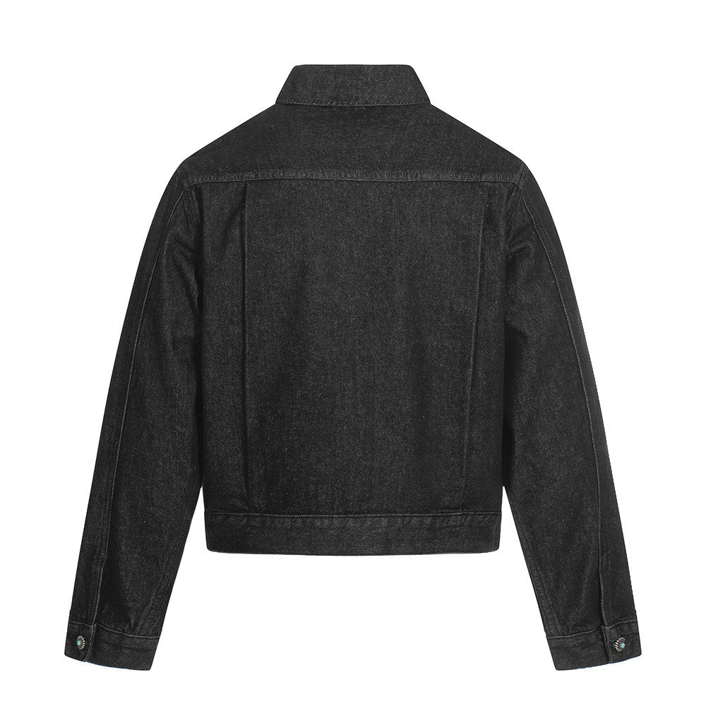 Pleated Denim | Metal Button Jacket - Luxuryurbanwear