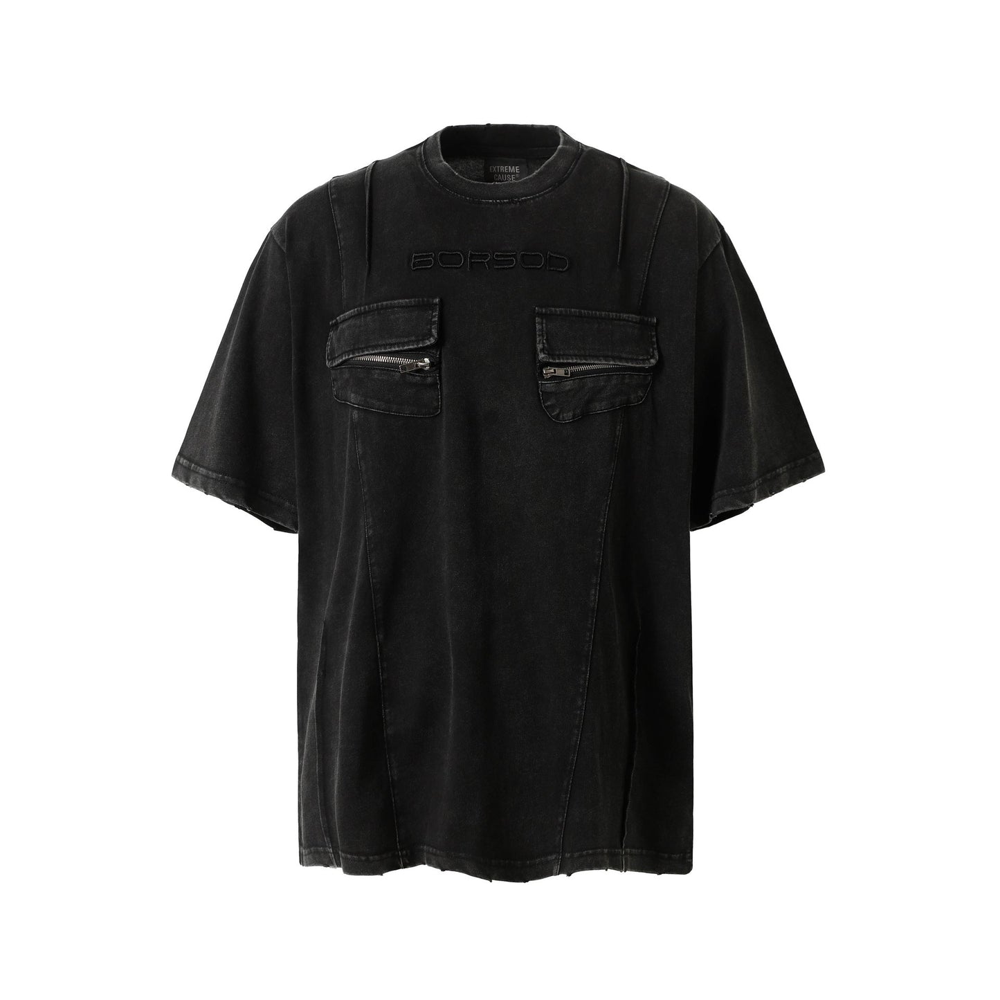 Utility Pocke Washed T-Shirt - Heavyweight Industrial Pocket Tee | LuxuryUrbanwear - Luxuryurbanwear
