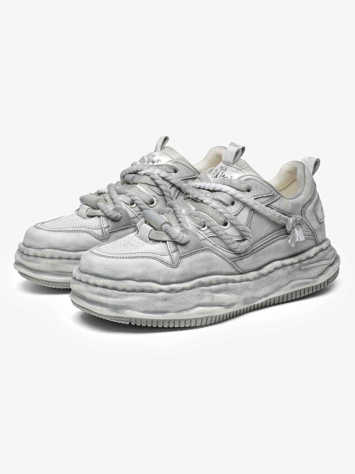 Deconstructed Distressed Chunky Street Sneakers - 2521