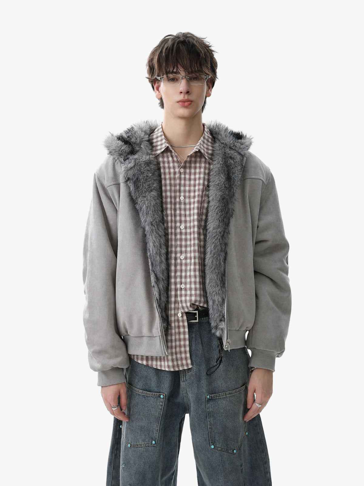 Street Fur Reversible Hooded Jacket - 2493