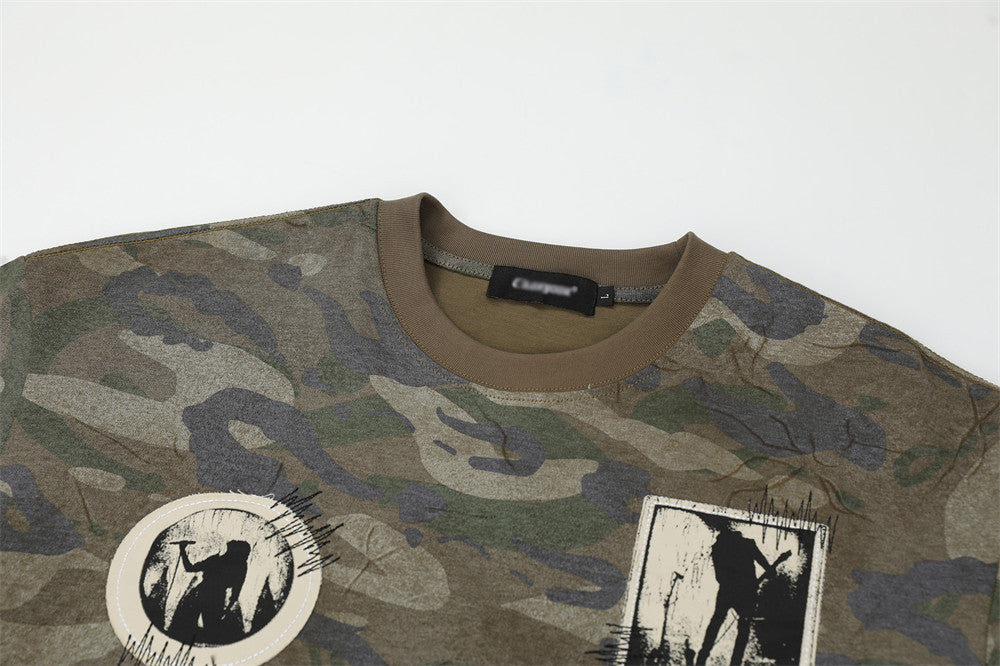 Collage Camouflage T-Shirt - Distorted Tactical Graphic Tee | LuxuryUrbanwear - Luxuryurbanwear