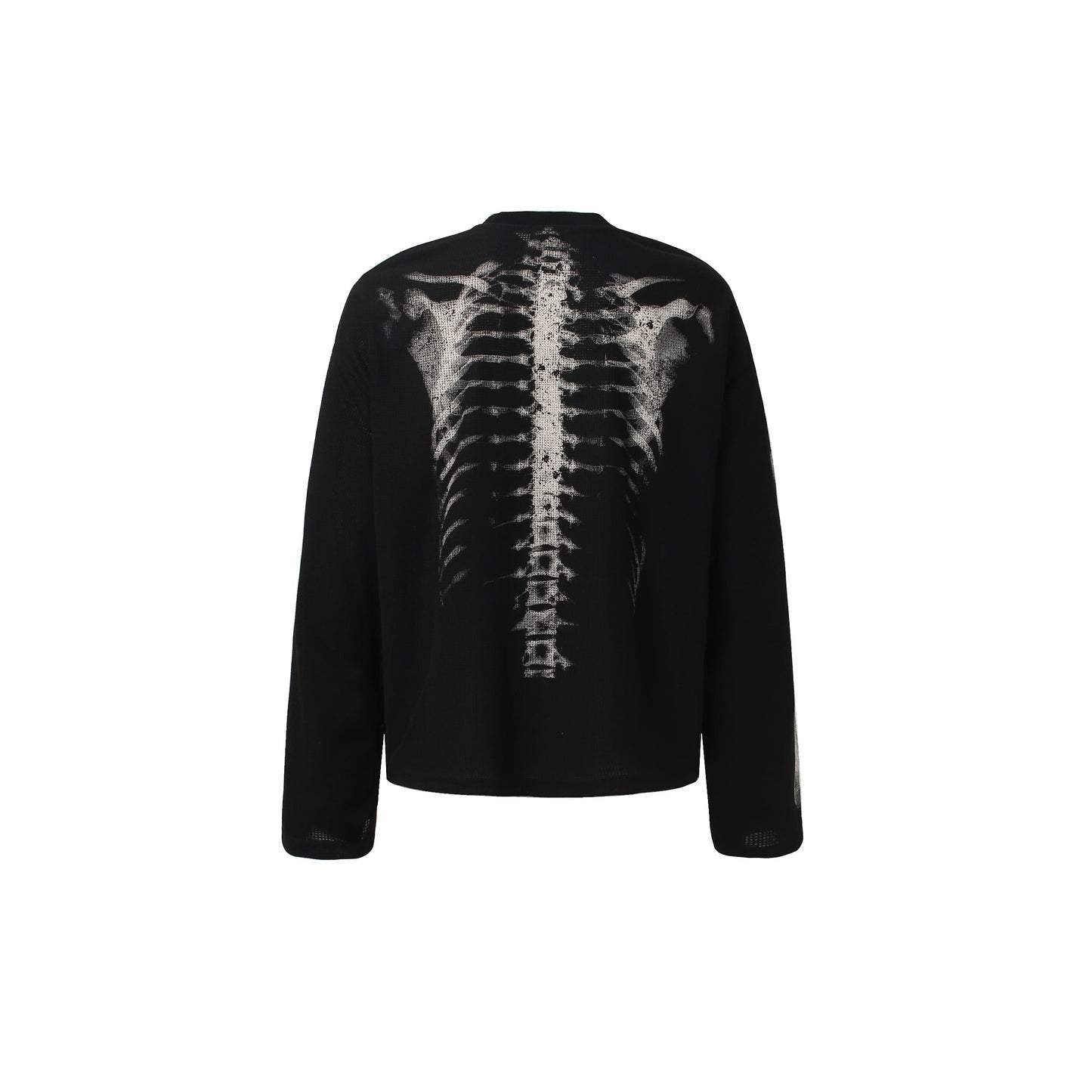 X-Ray Skeleton | Waffle Long Sleeve T-Shirt - Luxuryurbanwear