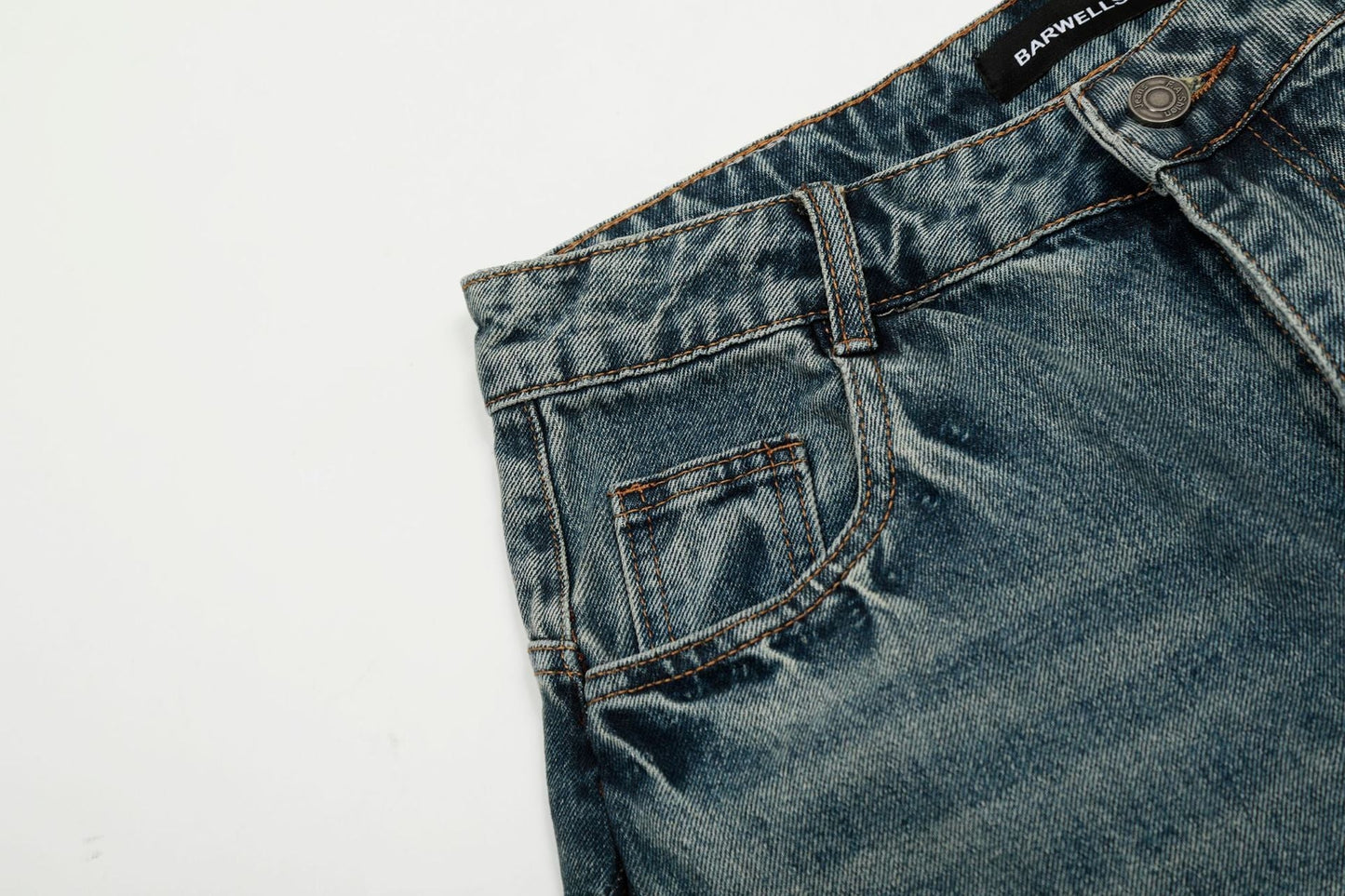 Blue Washed Baggy Denim Shorts - Classic Urban Jorts | LuxuryUrbanwear - Luxuryurbanwear