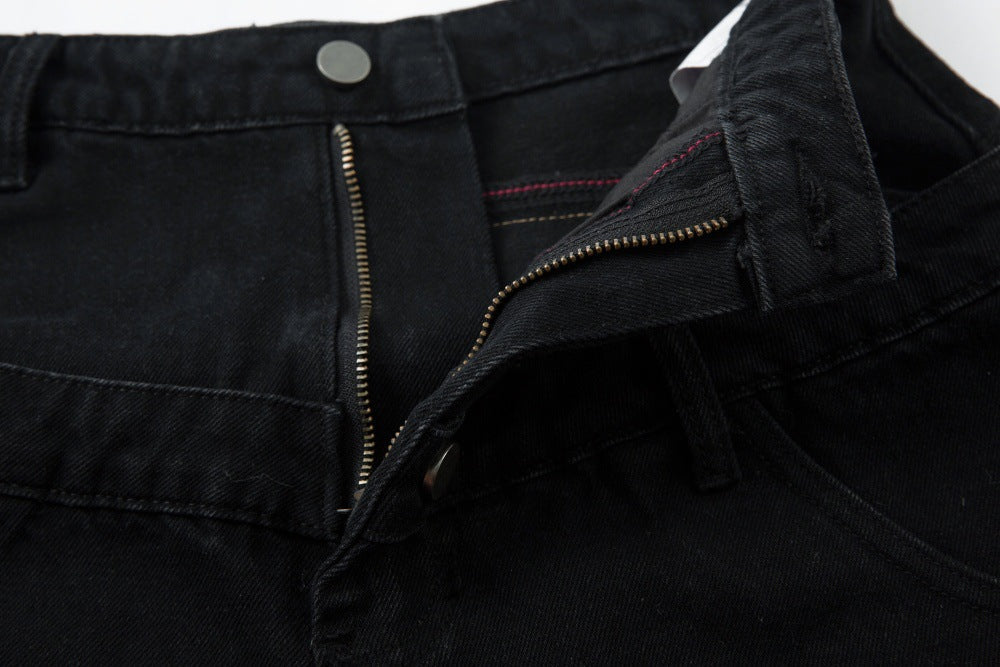 Leopard Graffiti | Patch Jeans Pants - Luxuryurbanwear