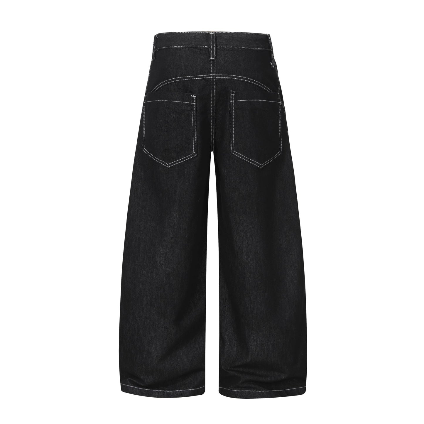 Metal Button Raw | Baggy Barrel Jeans - Luxuryurbanwear