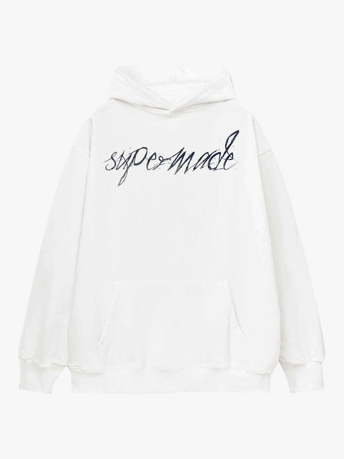 Metallic Script Letter Cross Graphic Hoodie