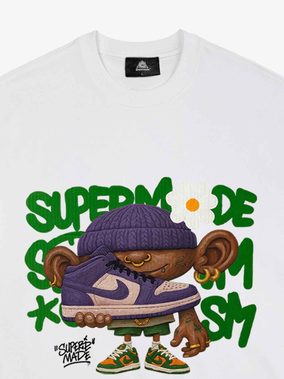 Street Cartoon Sneaker Graffiti Sneaker T-shirt