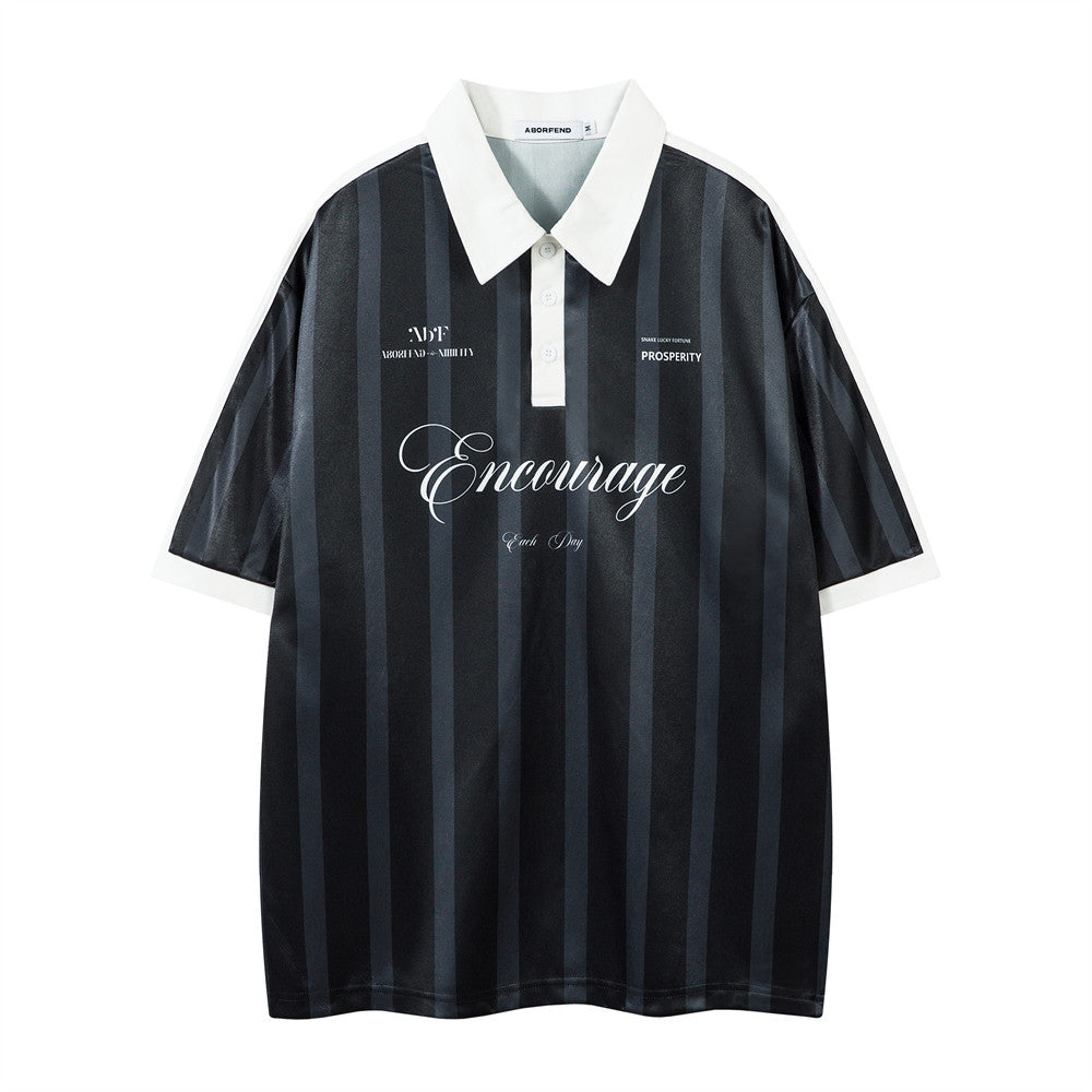 Retro Striped | Oversized Jersey - Luxuryurbanwear