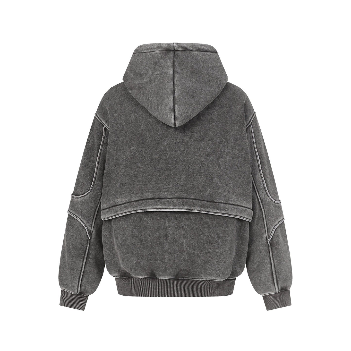 Retro Deconstructed | Patchwork Washed Hoodie - Luxuryurbanwear
