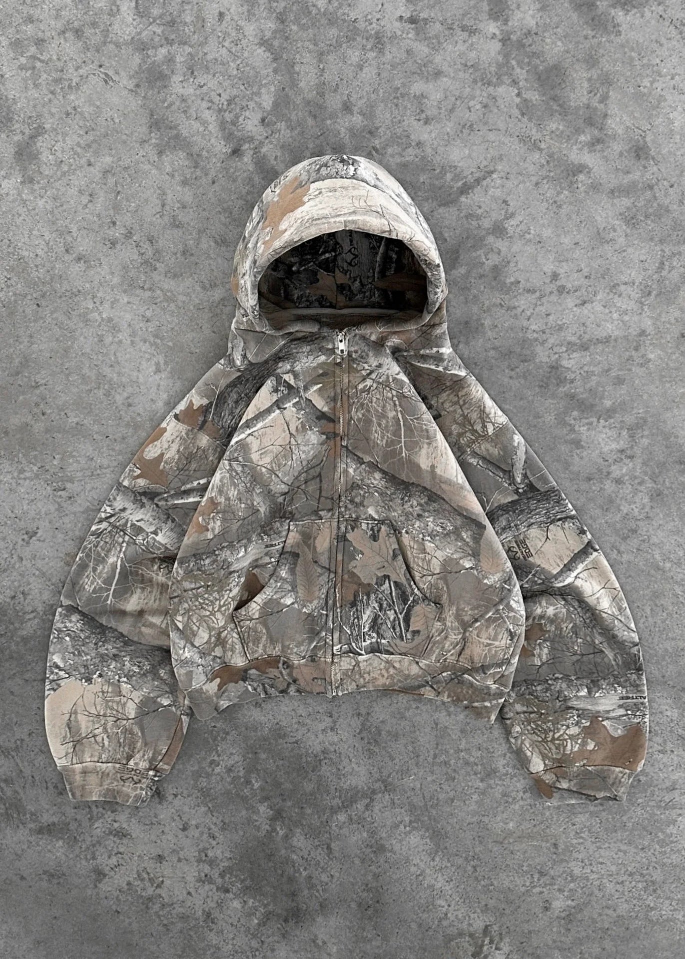 Woodland Spirit Camouflage Zip-Up Hoodie - Oversized Streetwear | LuxuryUrbanwear - Luxuryurbanwear