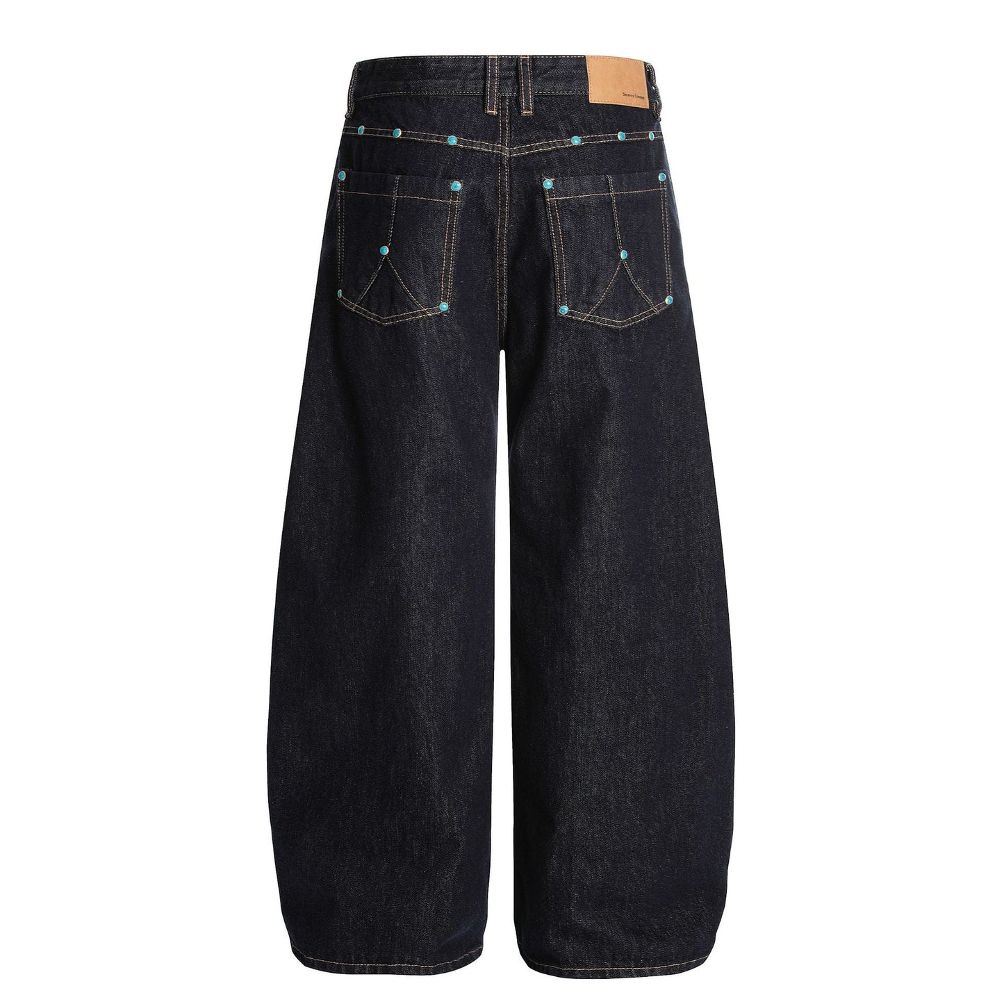 Baggy Barrel | Rivet Raw Jeans - Luxuryurbanwear