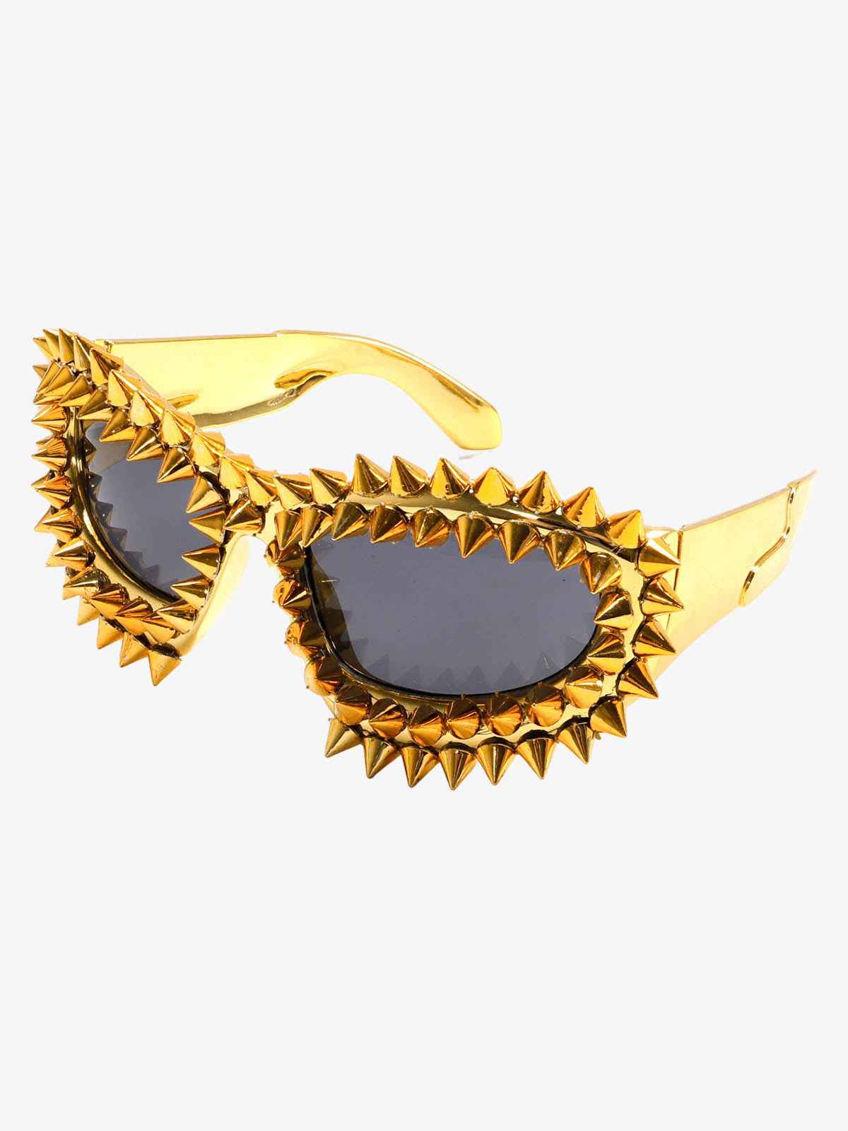 Retro High-Street Multicolor Spike Studded Sunglasses