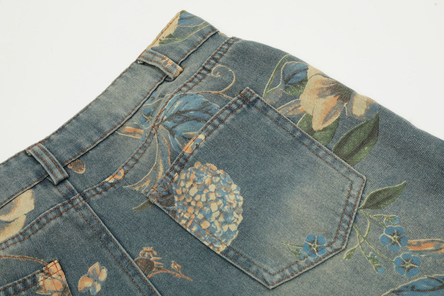 Floral Vintage Print | Carpenter Jeans - Luxuryurbanwear