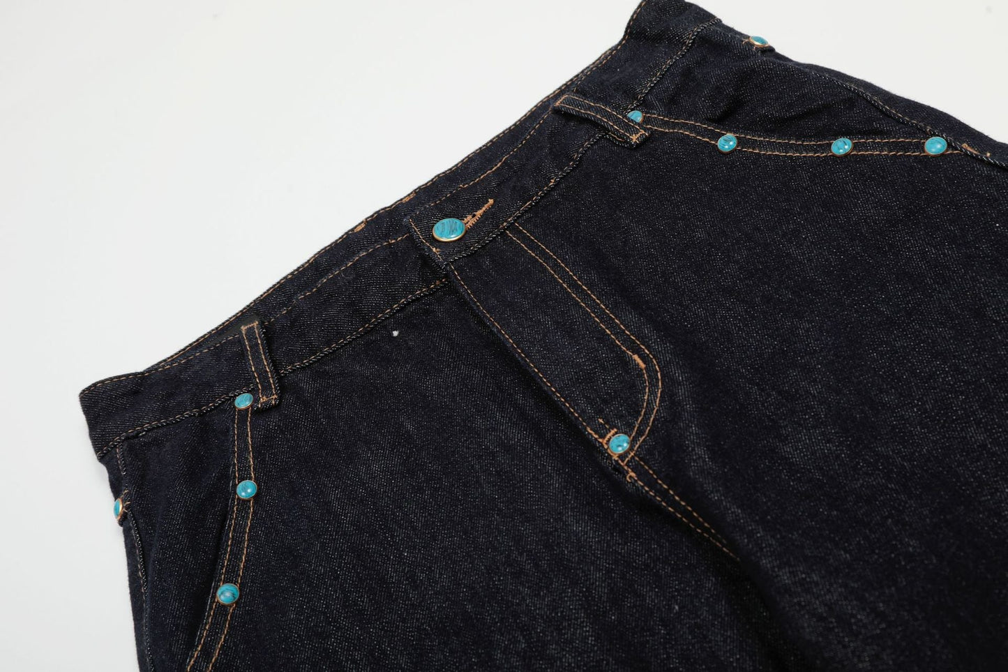 Baggy Barrel | Rivet Raw Jeans - Luxuryurbanwear