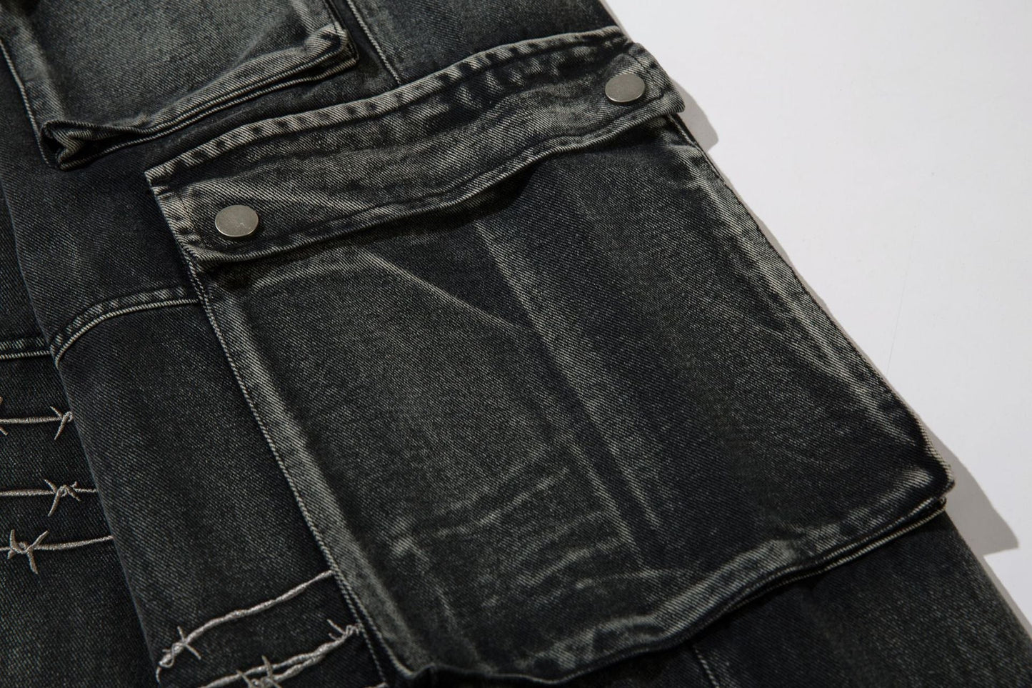 Barbed Wire Print | Baggy Jeans - Luxuryurbanwear