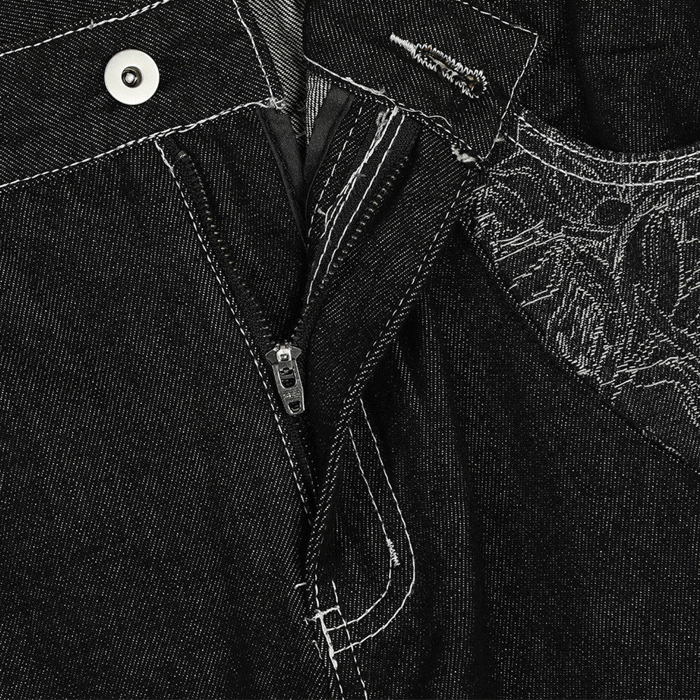 High Street Embroidery | Hip-Hop Jeans - Luxuryurbanwear