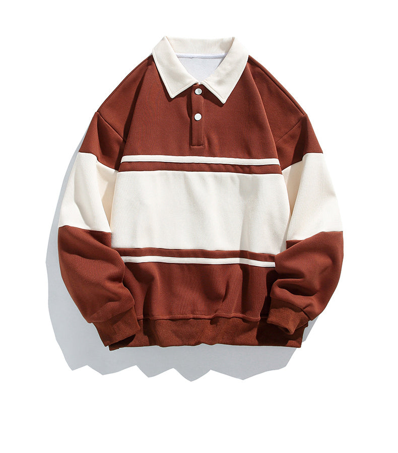 Classic Stripes | Timeless Polo Sweatshirt - Luxuryurbanwear