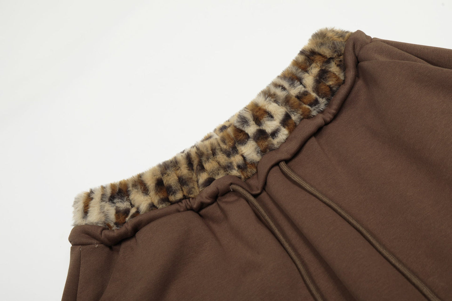 Faux-fur Leopard| Embroidery Barrel Pants - Luxuryurbanwear