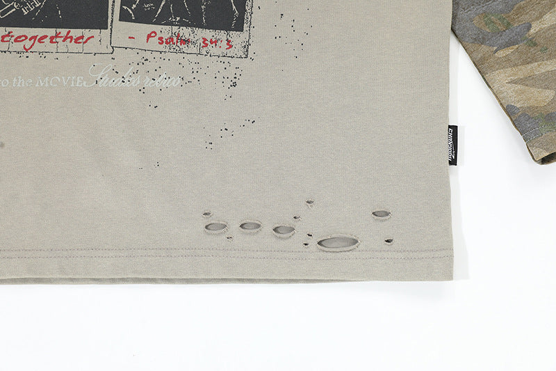 Distressed Camouflage | Two-Piece Graphic T-Shirt - Luxuryurbanwear
