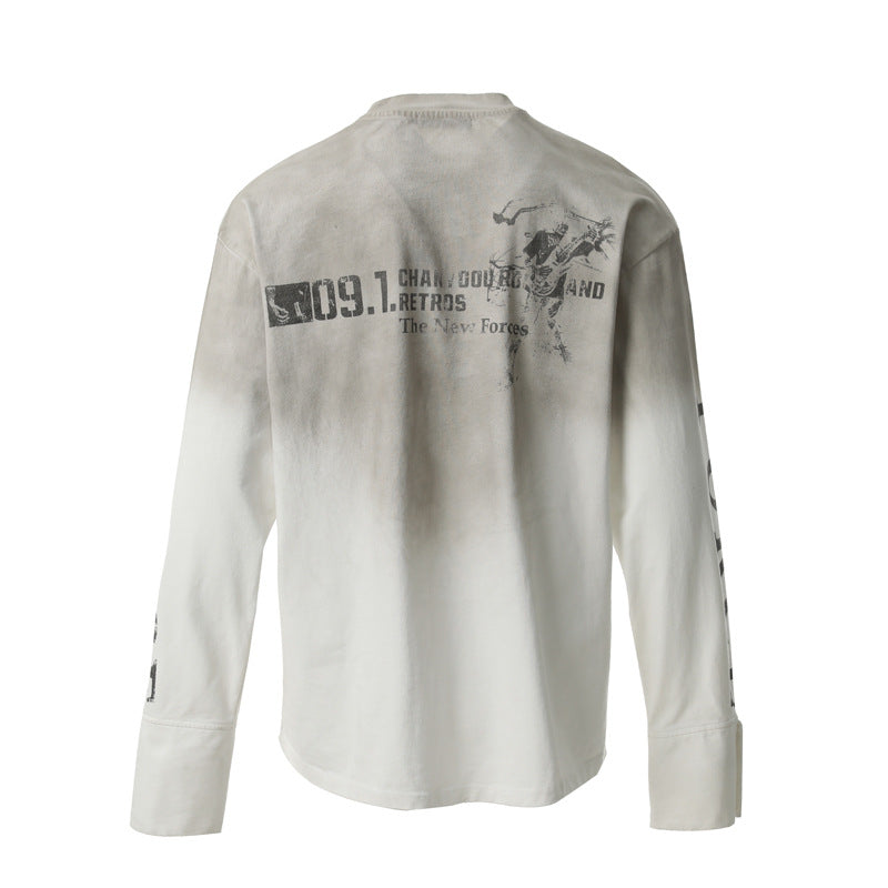 09 | Distressed Long Sleeve T-Shirt - Luxuryurbanwear