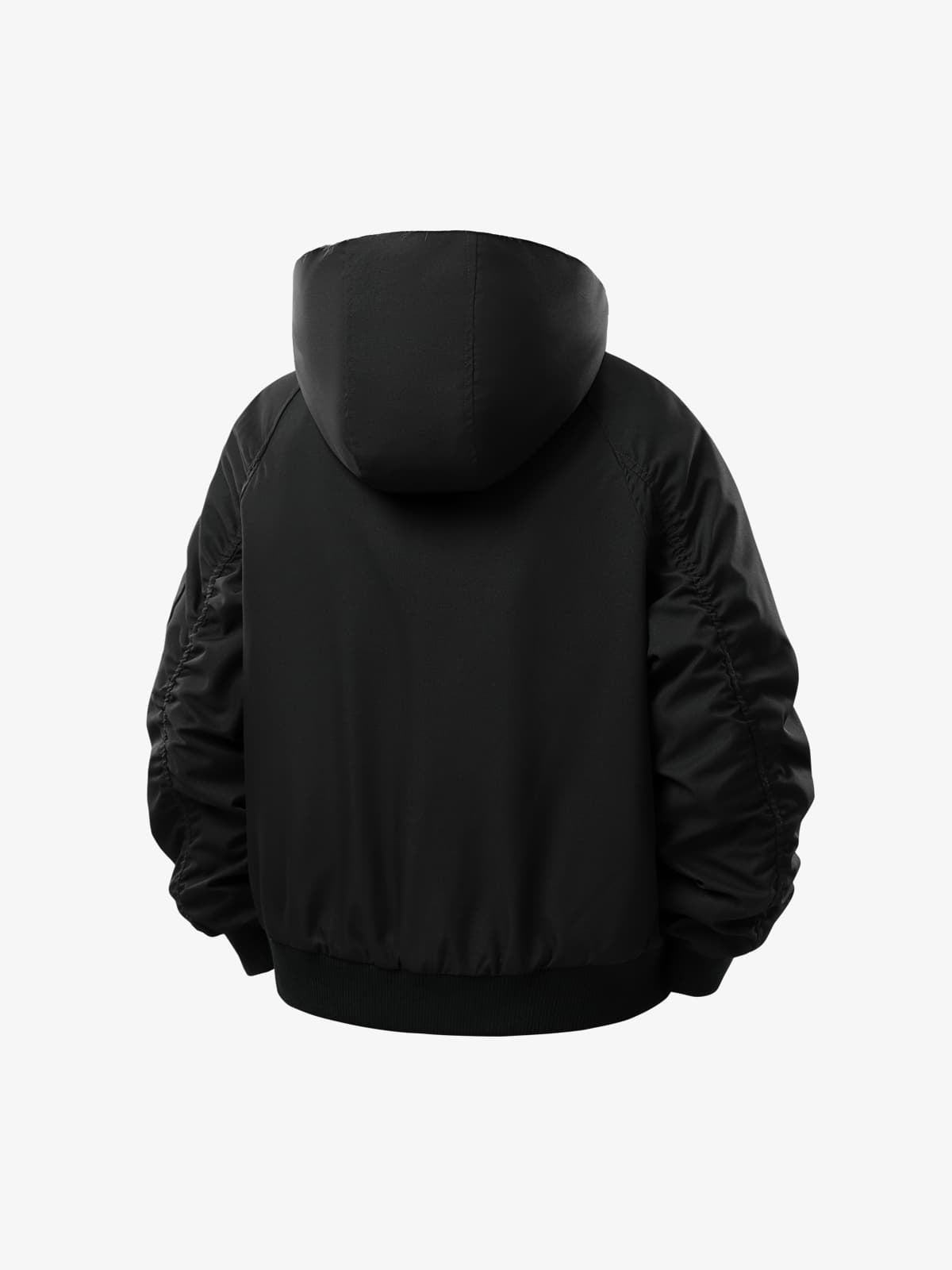Retro Contrast Fur Collar Quilted Cotton Bomber Jacket - Luxuryurbanwear