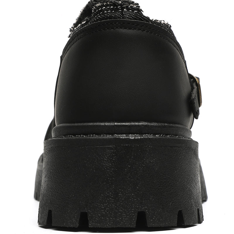 MLB LTHR-19 Chunky Platform Boots - Luxuryurbanwear