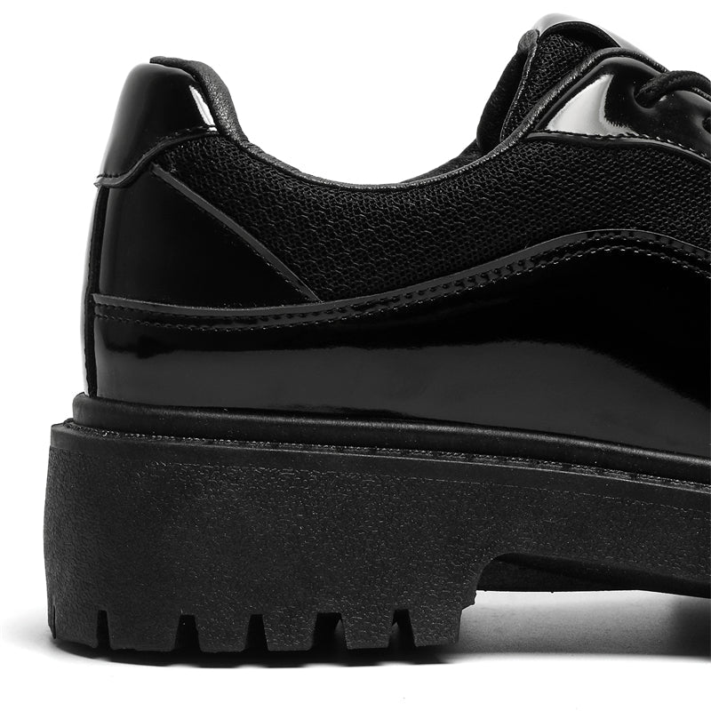 MLB LTHR-22 Glossy Platform Boots - Luxuryurbanwear