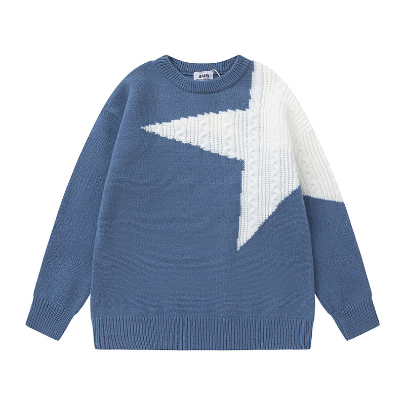 Street Starburst Patchwork Oversized Jumper - High Street Knitwear | LuxuryUrbanwear - Luxuryurbanwear