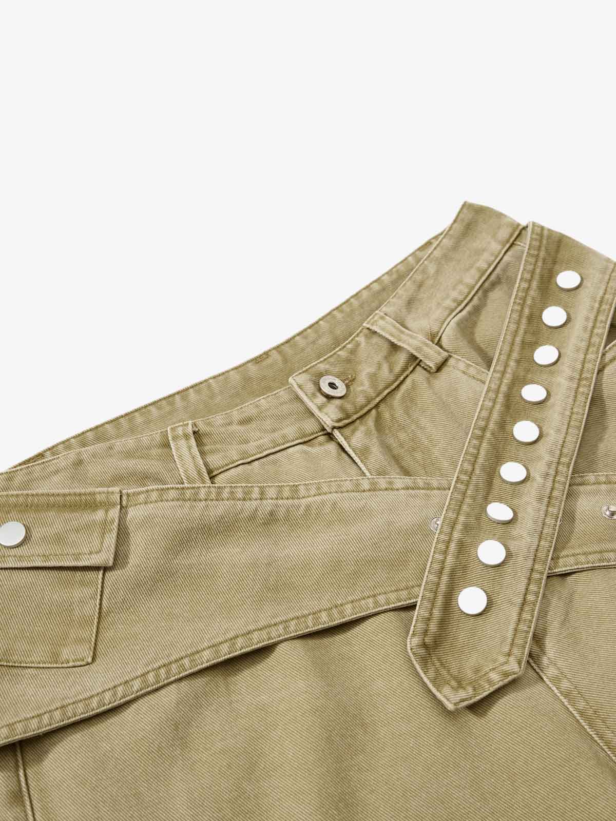 Street Detachable Belt Baggy Pants - Luxuryurbanwear