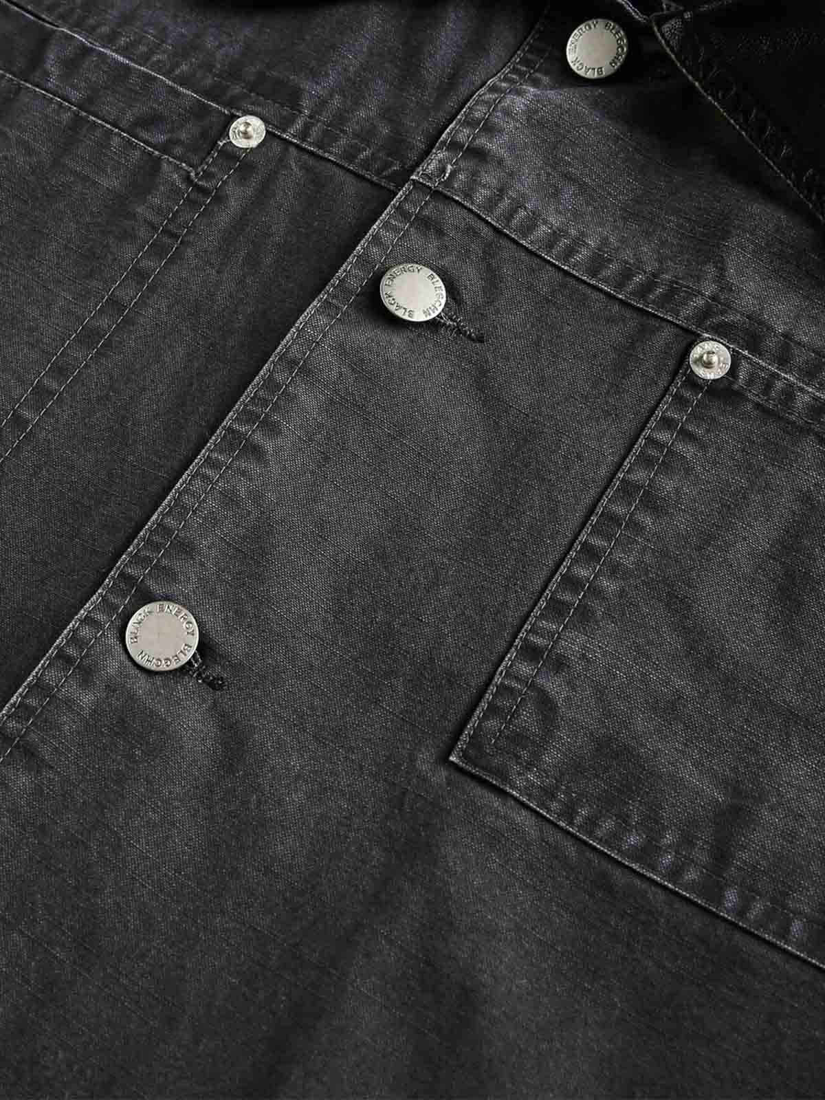 Clean Cut Leather Contrast Collar Pocket Jacket