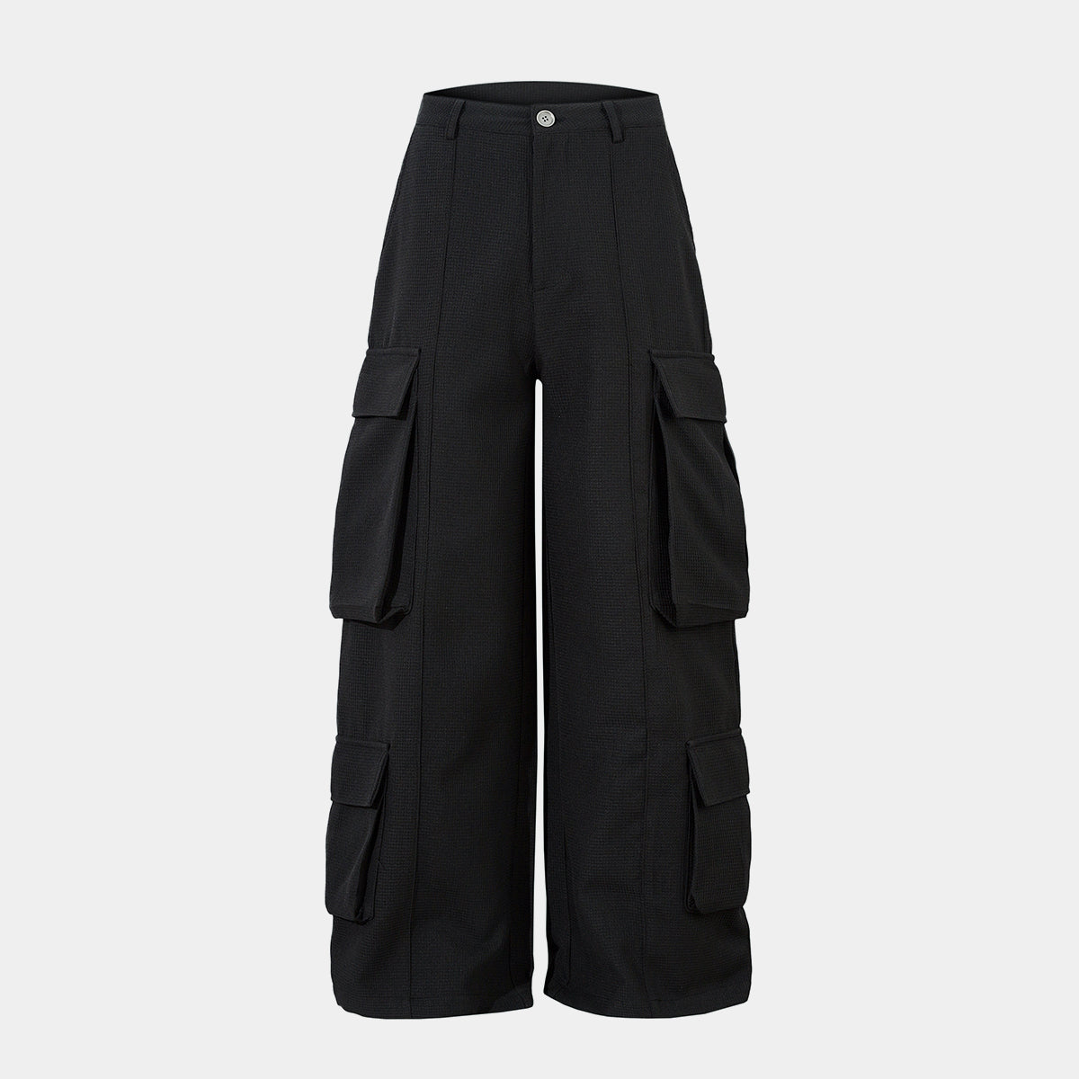 Unisex Multi-Pocket Wide Cargo Pants - Luxuryurbanwear