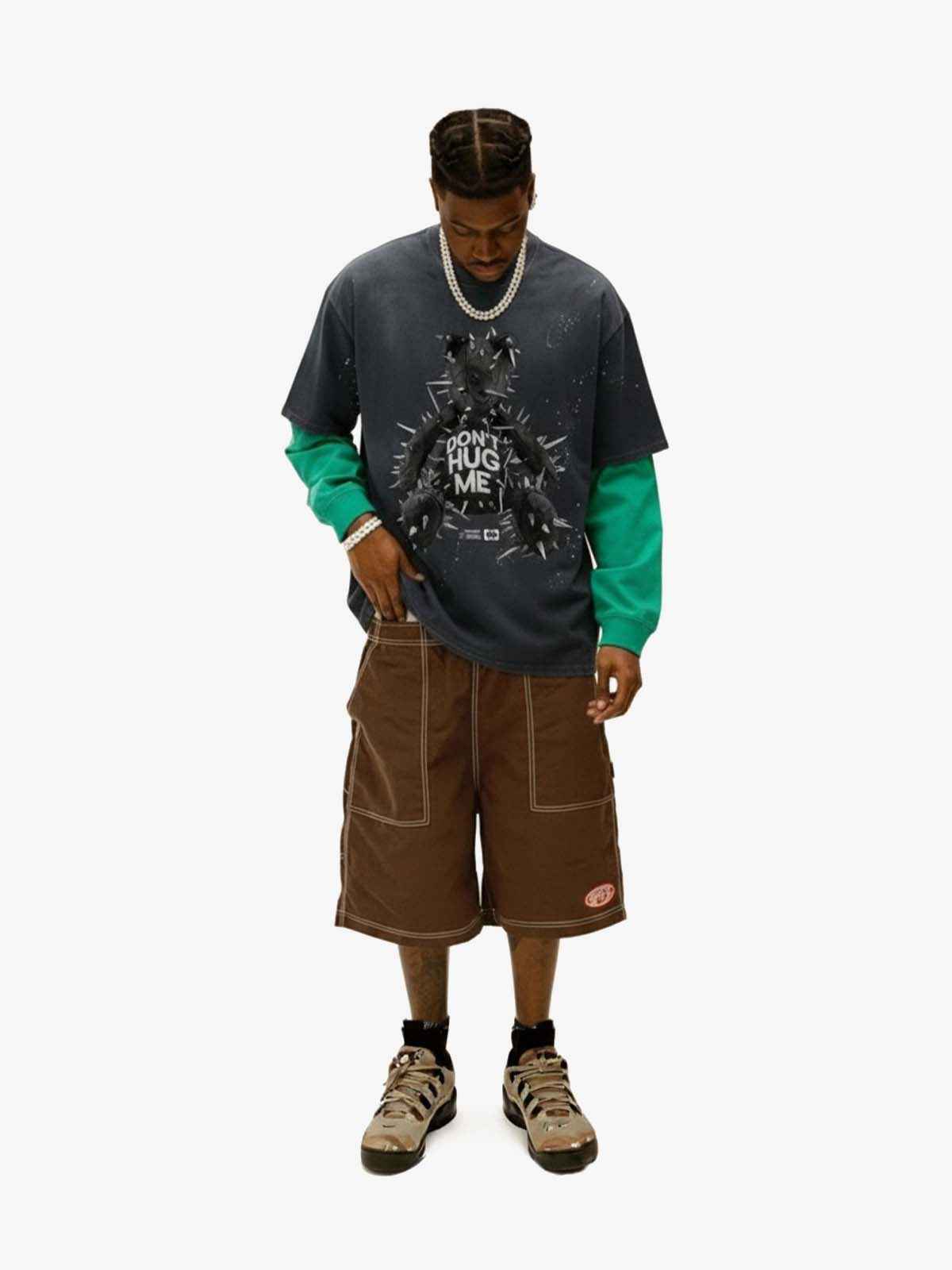 Spiked Bear Graphic T-Shirt