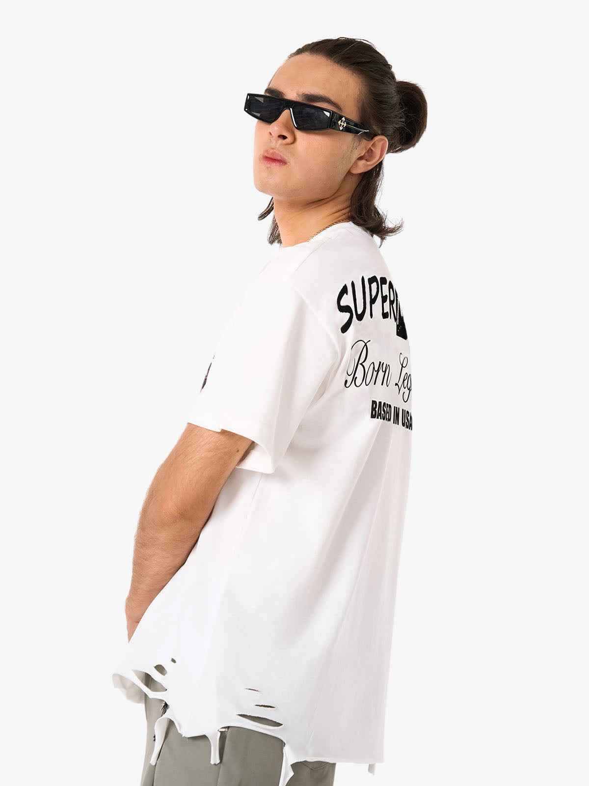 Retro Letter Lip Graphic T-Shirt