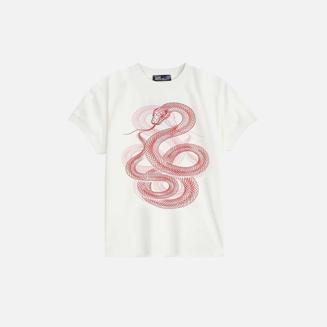 Hip Hop Snake Graphic Printed Short Sleeve T-Shirt - Luxuryurbanwear