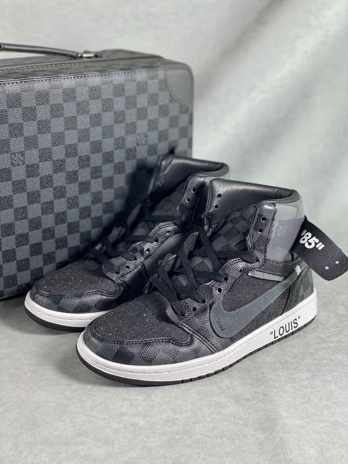 Custom Air Jordan 1 x Monogram Logo Wolvess