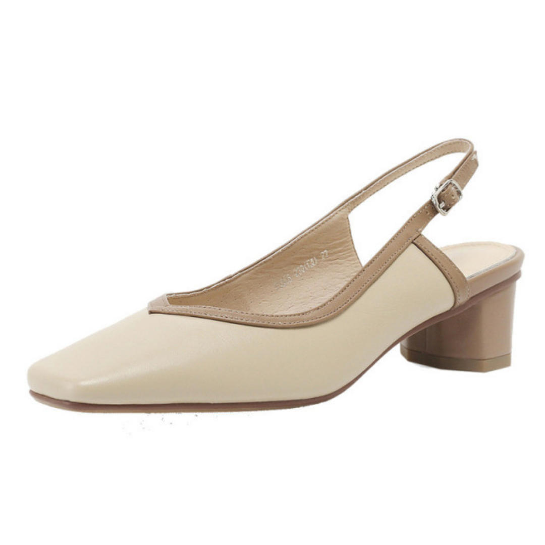 Emilia Women's Leather Square Toe Sandal - Luxuryurbanwear
