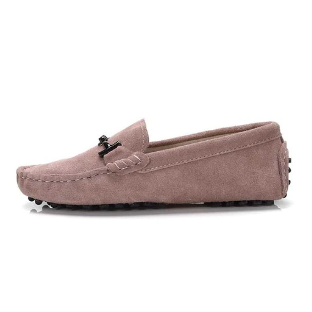 Nayah Women's Leather Driving Black Loafer - Luxuryurbanwear